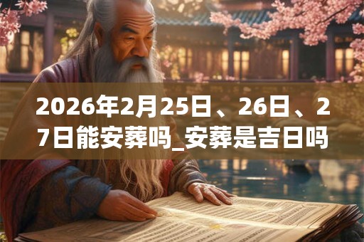 2026年2月25日、26日、27日能安葬吗_安葬是吉日吗