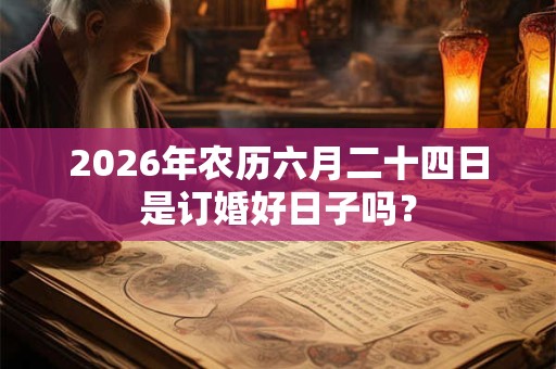 2026年农历六月二十四日是订婚好日子吗？