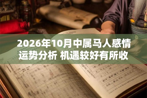 2026年10月中属马人感情运势分析 机遇较好有所收获