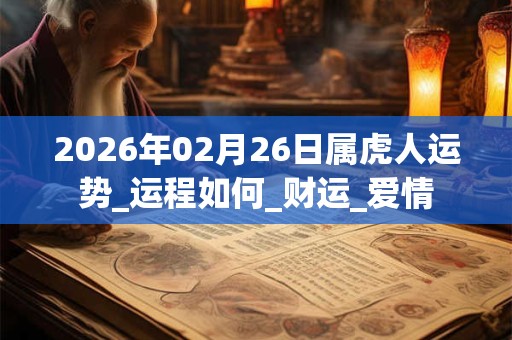 2026年02月26日属虎人运势_运程如何_财运_爱情