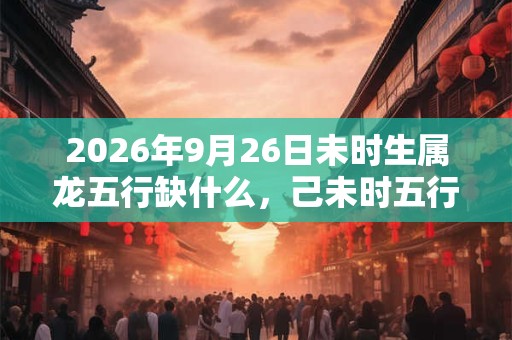 2026年9月26日未时生属龙五行缺什么，己未时五行缺什么