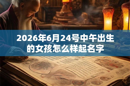 2026年6月24号中午出生的女孩怎么样起名字 2026年6月24号中午出生的女孩怎么样起名字
