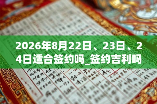 2026年8月22日、23日、24日适合签约吗_签约吉利吗