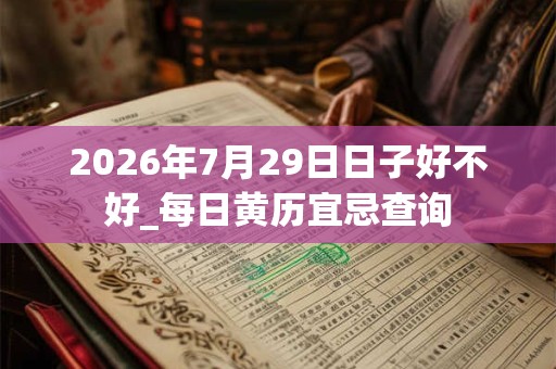 2026年7月29日日子好不好_每日黄历宜忌查询