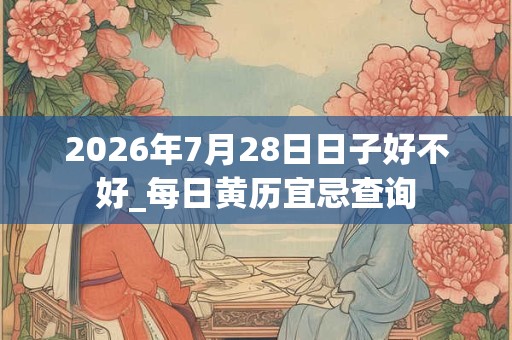 2026年7月28日日子好不好_每日黄历宜忌查询 2026年7月28日日子好不好_每日黄历宜忌查询