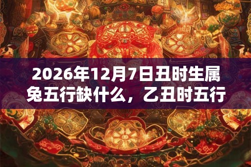 2026年12月7日丑时生属兔五行缺什么，乙丑时五行缺什么