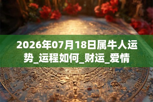 2026年07月18日属牛人运势_运程如何_财运_爱情 2026年07月18日属牛人运势_运程如何_财运_爱情