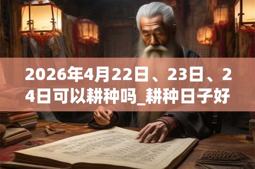 2026年4月22日、23日、24日可以耕种吗_耕种日子好吗