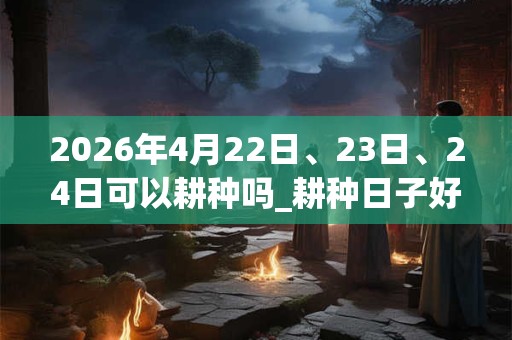 2026年4月22日、23日、24日可以耕种吗_耕种日子好吗 2026年4月22日、23日、24日可以耕种吗_耕种日子好吗