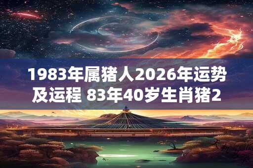 1983年属猪人2026年运势及运程 83年40岁生肖猪2026年每月运势 1983年属猪人2026年运势及运程 83年40岁生肖猪2026年每月运势