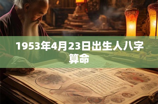 1953年4月23日出生人八字算命