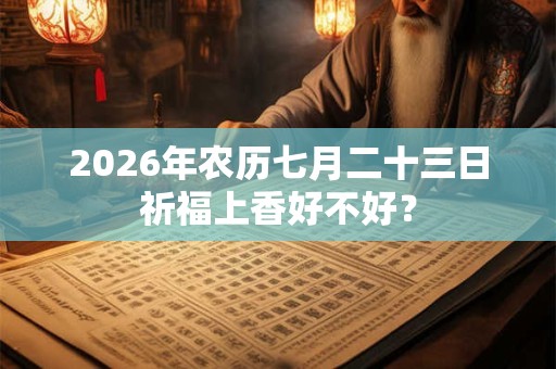 2026年农历七月二十三日祈福上香好不好? 2026年农历七月二十三日祈福上香好不好?