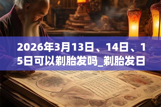 2026年3月13日、14日、15日可以剃胎发吗_剃胎发日子好吗