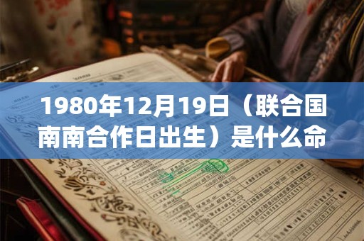 1980年12月19日(联合国南南合作日出生)是什么命_命运如何 1980年12月19日(联合国南南合作日出生)是什么命_命运如何