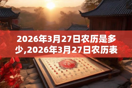 2026年3月27日农历是多少,2026年3月27日农历表 2026年3月27日农历是多少,2026年3月27日农历表