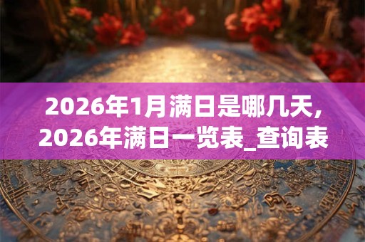 2026年1月满日是哪几天,2026年满日一览表_查询表 2026年1月满日是哪几天,2026年满日一览表_查询表