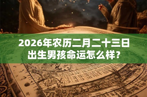 2026年农历二月二十三日出生男孩命运怎么样？