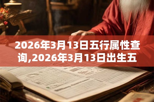 2026年3月13日五行属性查询,2026年3月13日出生五行属什么
