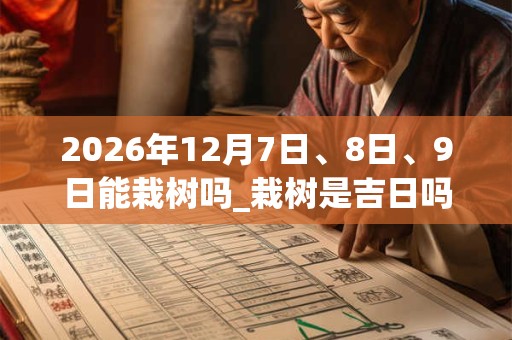 2026年12月7日、8日、9日能栽树吗_栽树是吉日吗