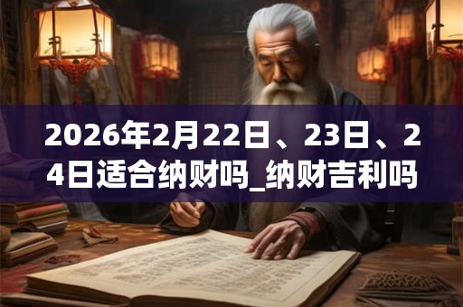 2026年2月22日、23日、24日适合纳财吗_纳财吉利吗 2026年2月22日、23日、24日适合纳财吗_纳财吉利吗
