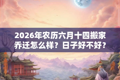 2026年农历六月十四搬家乔迁怎么样?日子好不好? 2026年农历六月十四搬家乔迁怎么样?日子好不好?