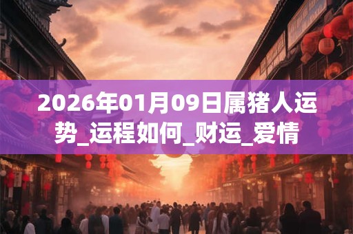 2026年01月09日属猪人运势_运程如何_财运_爱情 2026年01月09日属猪人运势_运程如何_财运_爱情