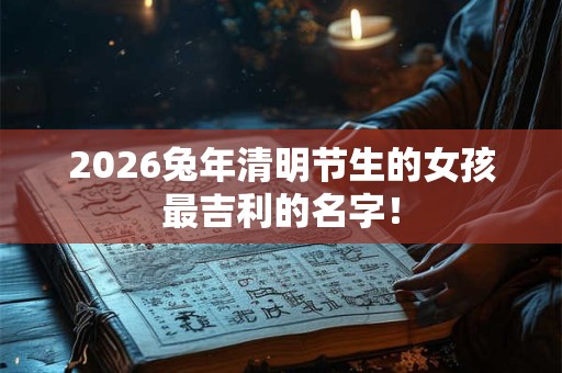 2026兔年清明节生的女孩最吉利的名字! 2026兔年清明节生的女孩最吉利的名字!