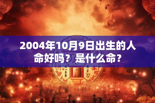 2004年10月9日出生的人命好吗?是什么命? 2004年10月9日出生的人命好吗?是什么命?