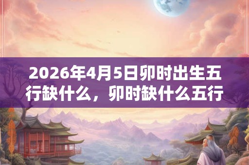 2026年4月5日卯时出生五行缺什么,卯时缺什么五行 2026年4月5日卯时出生五行缺什么,卯时缺什么五行