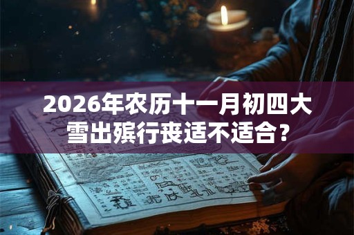 2026年农历十一月初四大雪出殡行丧适不适合? 2026年农历十一月初四大雪出殡行丧适不适合?