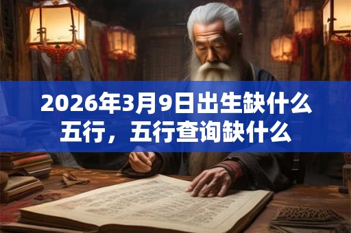 2026年3月9日出生缺什么五行,五行查询缺什么 2026年3月9日出生缺什么五行,五行查询缺什么