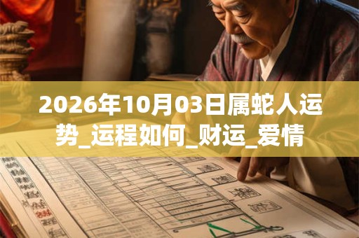 2026年10月03日属蛇人运势_运程如何_财运_爱情 2026年10月03日属蛇人运势_运程如何_财运_爱情