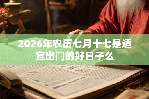 2026年农历七月十七是适宜出门的好日子么 2026年农历七月十七是适宜出门的好日子么