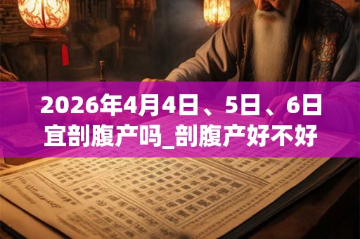 2026年4月4日、5日、6日宜剖腹产吗_剖腹产好不好 2026年4月4日、5日、6日宜剖腹产吗_剖腹产好不好