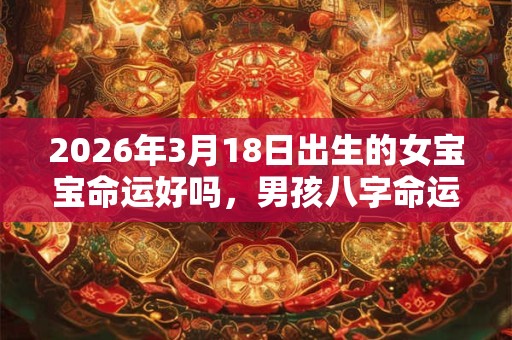 2026年3月18日出生的女宝宝命运好吗,男孩八字命运查询 2026年3月18日出生的女宝宝命运好吗,男孩八字命运查询