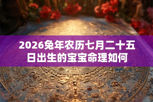 2026兔年农历七月二十五日出生的宝宝命理如何 2026兔年农历七月二十五日出生的宝宝命理如何