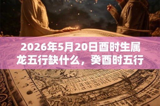 2026年5月20日酉时生属龙五行缺什么,癸酉时五行缺什么 2026年5月20日酉时生属龙五行缺什么,癸酉时五行缺什么