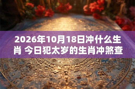 2026年10月18日冲什么生肖 今日犯太岁的生肖冲煞查询: 2026年10月18日冲什么生肖 今日犯太岁的生肖冲煞查询:
