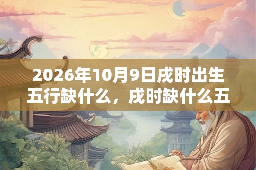 2026年10月9日戌时出生五行缺什么，戌时缺什么五行