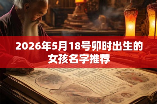 2026年5月18号卯时出生的女孩名字推荐 2026年5月18号卯时出生的女孩名字推荐