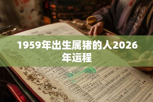 1959年出生属猪的人2026年运程 1959年出生属猪的人2026年运程