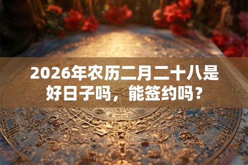 2026年农历二月二十八是好日子吗，能签约吗？