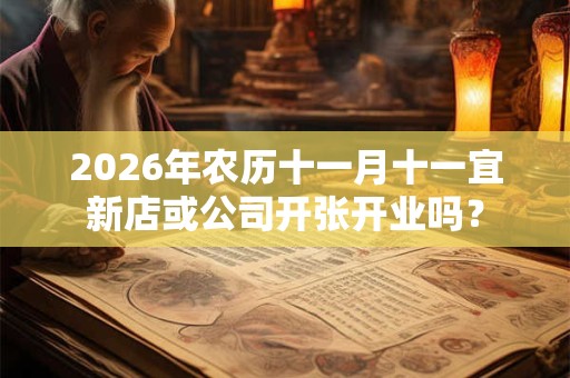 2026年农历十一月十一宜新店或公司开张开业吗？