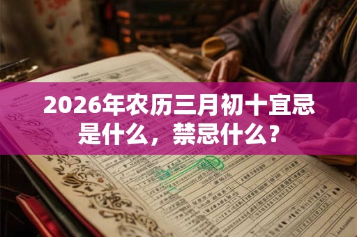 2026年农历三月初十宜忌是什么,禁忌什么? 2026年农历三月初十宜忌是什么,禁忌什么?