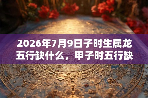 2026年7月9日子时生属龙五行缺什么，甲子时五行缺什么