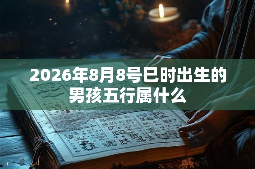 2026年8月8号巳时出生的男孩五行属什么