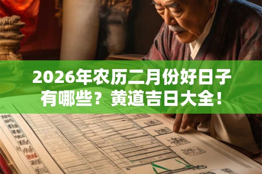 2026年农历二月份好日子有哪些?黄道吉日大全! 2026年农历二月份好日子有哪些?黄道吉日大全!