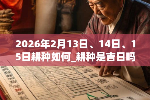 2026年2月13日、14日、15日耕种如何_耕种是吉日吗 2026年2月13日、14日、15日耕种如何_耕种是吉日吗