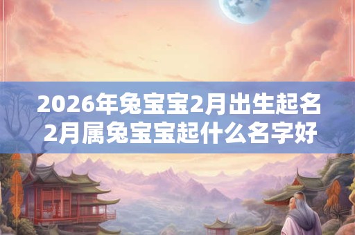 2026年兔宝宝2月出生起名 2月属兔宝宝起什么名字好