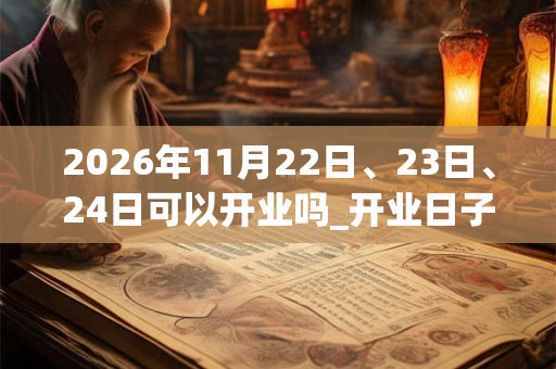 2026年11月22日、23日、24日可以开业吗_开业日子好吗 2026年11月22日、23日、24日可以开业吗_开业日子好吗